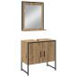 Preview: 4-teiliges Badmöbel Set Artisan Eiche Holzwerkstoff