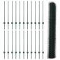 Preview: Zaunpfosten 11 Stk U-Kanal Grün 100 cm Stahl, Sechseckzaun Grün 1x50 m Stahl