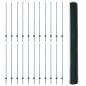Preview: Zaunpfosten 11 Stück U-Profil Grün 160 cm Stahl, Sechseckzaun Grün 1,6x50 m Stahl