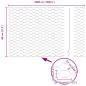 Preview: Zaunpfosten 11 Stück U-Kanal Grau 80 cm Stahl, Sechseckzaun Grau 0.8x50 m Stahl