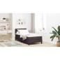 Preview: Boxspringbett mit Matratze Dunkelbraun 80x200 cm Stoff