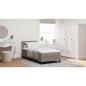 Preview: Boxspringbett mit Matratze Taupe 90x190 cm Stoff