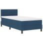 Preview: Boxspringbett mit Matratze Blau 90x190 cm Stoff