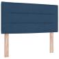 Preview: Boxspringbett mit Matratze Blau 90x190 cm Stoff