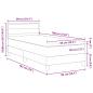 Preview: Boxspringbett mit Matratze Blau 90x190 cm Stoff