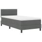 Preview: Boxspringbett mit Matratze Dunkelgrau 90x200 cm Stoff