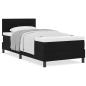 Preview: Boxspringbett mit Matratze Schwarz 90x200 cm Stoff
