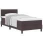 Preview: Boxspringbett mit Matratze Dunkelbraun 90x200 cm Stoff