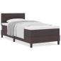 Preview: Boxspringbett mit Matratze Dunkelbraun 90x200 cm Stoff