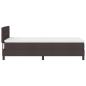 Preview: Boxspringbett mit Matratze Dunkelbraun 90x200 cm Stoff