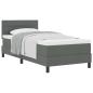Preview: Boxspringbett mit Matratze Dunkelgrau 100x200 cm Stoff