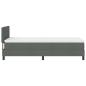 Preview: Boxspringbett mit Matratze Dunkelgrau 100x200 cm Stoff