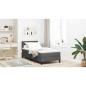 Preview: Boxspringbett mit Matratze Dunkelgrau 100x200 cm Stoff