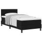 Preview: Boxspringbett mit Matratze Schwarz 100x200 cm Stoff