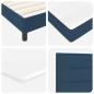 Preview: Boxspringbett mit Matratze Blau 100x200 cm Stoff