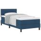 Preview: Boxspringbett mit Matratze Blau 100x200 cm Stoff