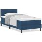 Preview: Boxspringbett mit Matratze Blau 100x200 cm Stoff