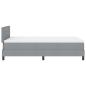 Preview: Boxspringbett mit Matratze Hellgrau 120x190 cm Stoff