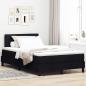 Preview: ARDEBO.de - Boxspringbett mit Matratze Schwarz 120x190 cm Stoff