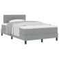 Preview: Boxspringbett mit Matratze Hellgrau 120x200 cm Stoff