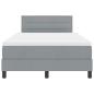 Preview: Boxspringbett mit Matratze Hellgrau 120x200 cm Stoff