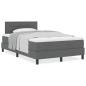 Preview: Boxspringbett mit Matratze Dunkelgrau 120x200 cm Stoff