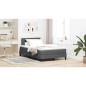 Preview: Boxspringbett mit Matratze Dunkelgrau 120x200 cm Stoff