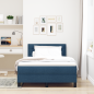 Preview: Boxspringbett mit Matratze Blau 120x200 cm Stoff