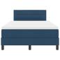 Preview: Boxspringbett mit Matratze Blau 120x200 cm Stoff