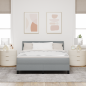 Preview: Boxspringbett mit Matratze Hellgrau 140x190 cm Stoff