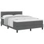 Preview: Boxspringbett mit Matratze Dunkelgrau 140x190 cm Stoff
