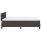 Preview: Boxspringbett mit Matratze Dunkelbraun 140x190 cm Stoff