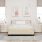 Preview: Boxspringbett mit Matratze Creme 140x190 cm Stoff