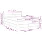 Preview: Boxspringbett mit Matratze Hellgrau 140x200 cm Stoff