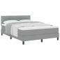 Preview: Boxspringbett mit Matratze Hellgrau 140x200 cm Stoff