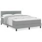 Preview: Boxspringbett mit Matratze Hellgrau 140x200 cm Stoff