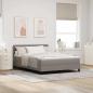 Preview: ARDEBO.de - Boxspringbett mit Kopfteil Taupe 140 x 200 cm Stoff