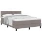Preview: Boxspringbett mit Kopfteil Taupe 140 x 200 cm Stoff