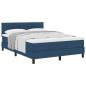 Preview: Boxspringbett mit Matratze Blau 140x200 cm Stoff