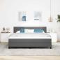 Preview: Boxspringbett mit Matratze Dunkelgrau 180x200 cm Stoff