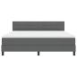 Preview: Boxspringbett mit Matratze Dunkelgrau 180x200 cm Stoff