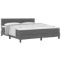 Preview: Boxspringbett mit Matratze Dunkelgrau 180x200 cm Stoff