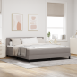 Preview: Boxspringbett mit Matratze Taupe 180x200 cm Stoff