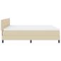 Preview: Boxspringbett mit Matratze Creme 180x200 cm Stoff