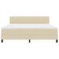 Preview: Boxspringbett mit Matratze Creme 180x200 cm Stoff