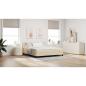 Preview: Boxspringbett mit Matratze Creme 180x200 cm Stoff