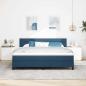 Preview: Boxspringbett mit Matratze Blau 180x200 cm Stoff