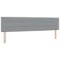 Preview: ARDEBO.de - Boxspringbett mit Matratze Hellgrau 200x200 cm Stoff