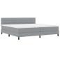 Preview: Boxspringbett mit Matratze Hellgrau 200x200 cm Stoff