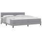 Preview: Boxspringbett mit Matratze Hellgrau 200x200 cm Stoff